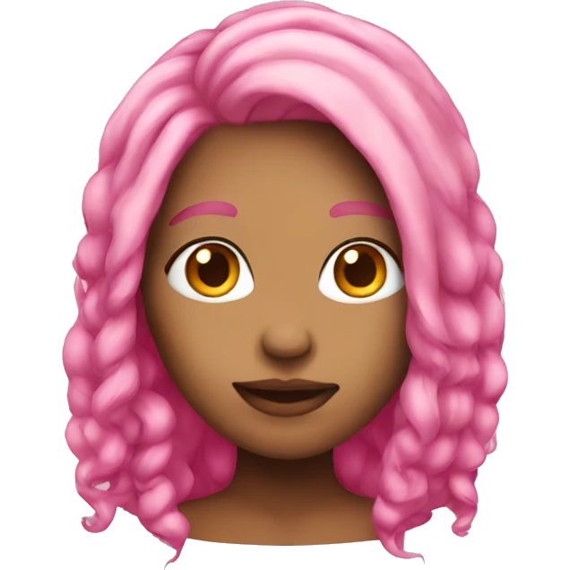 Pink hair  emoji
