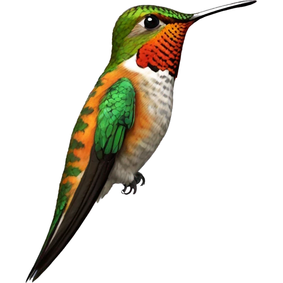 Hummingbird on Tigers neck emoji