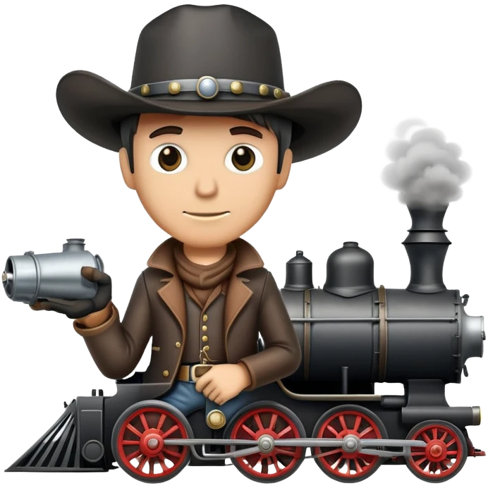 steam train cowboy emoji