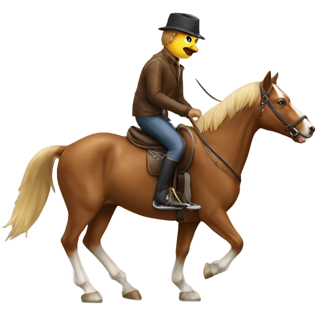 Horse riding a dog  emoji