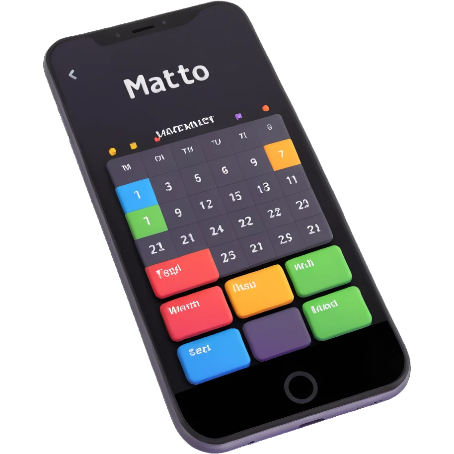 organization app on smartphone with calendar and to-do list emoji