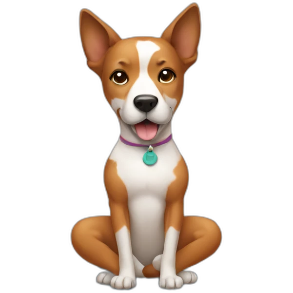 Dog yoga emoji