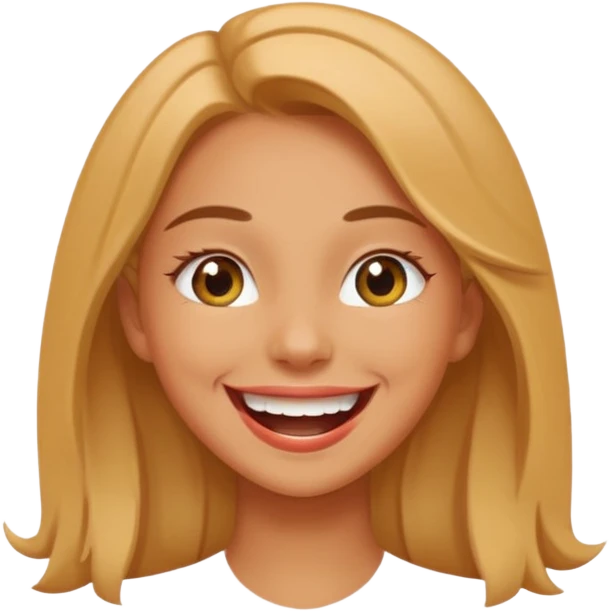 A girl laughing  emoji