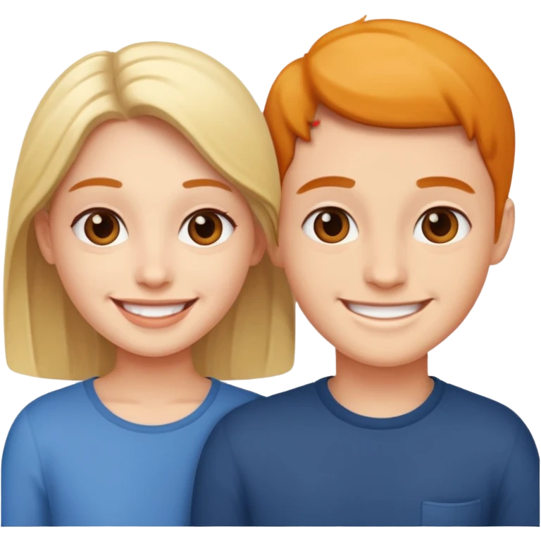 two friends happy to meet each other emoji