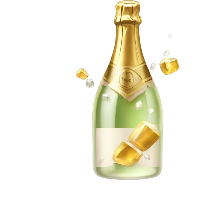 champagne clear rocks emoji