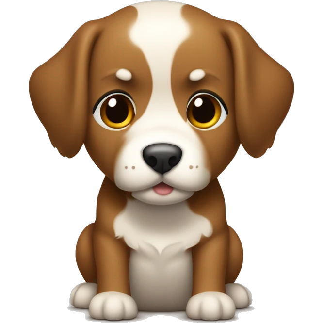 garoto criança  cabelo curto castanho cor de pele bege usando agasalho com um cachorro da rasa piti bul emoji