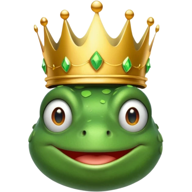 Cartoon Frog Prince emoji