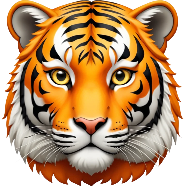 cinematic- noble-tiger-realistic-full-body-standing-emoji,-massive-striped-frame-exuding-power-and-grace,-bold-orange-fur-with-thick-black-stripes,-head-tilted-dramatically,-piercing-yellow-eyes-focused-intensely,-simplified-yet-realistic-focused-features,-highly-detailed,-glowing-with-an-almost-sarcastic-glow expressive eyes emoji