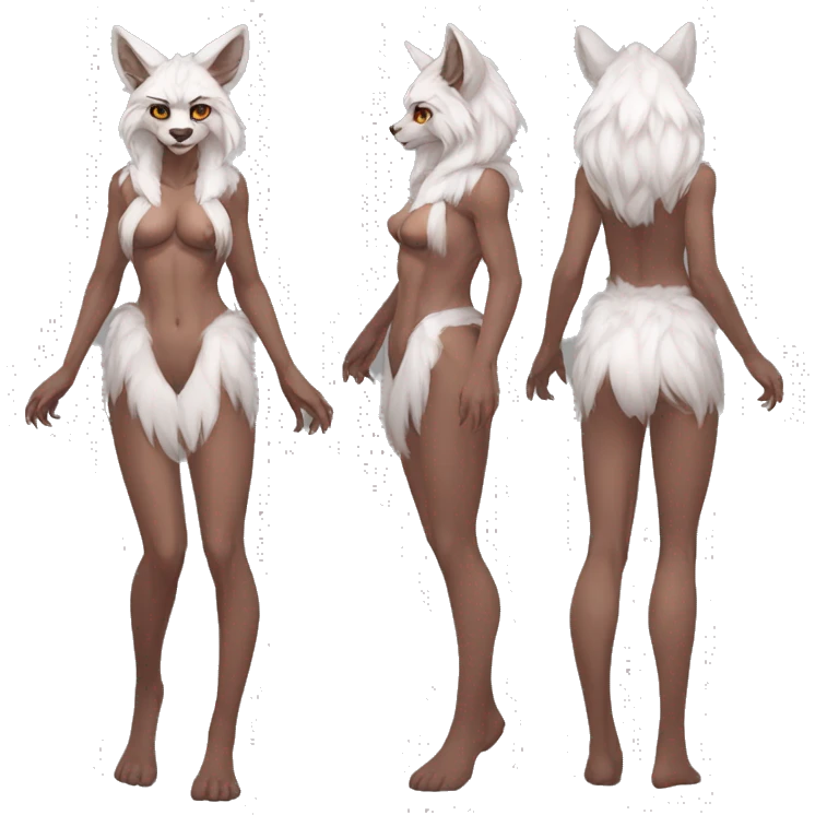 Anthro Modern Vernid Fur-Sona LiLaiRa full body emoji