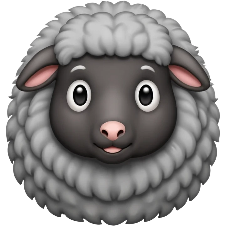 Oveja negra con canas emoji