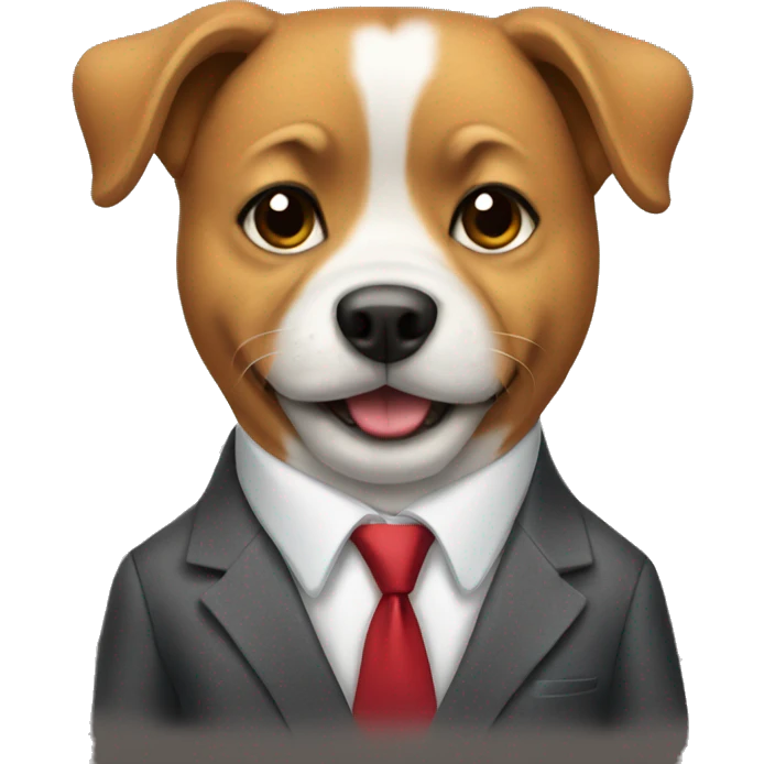 dog with suit emoji