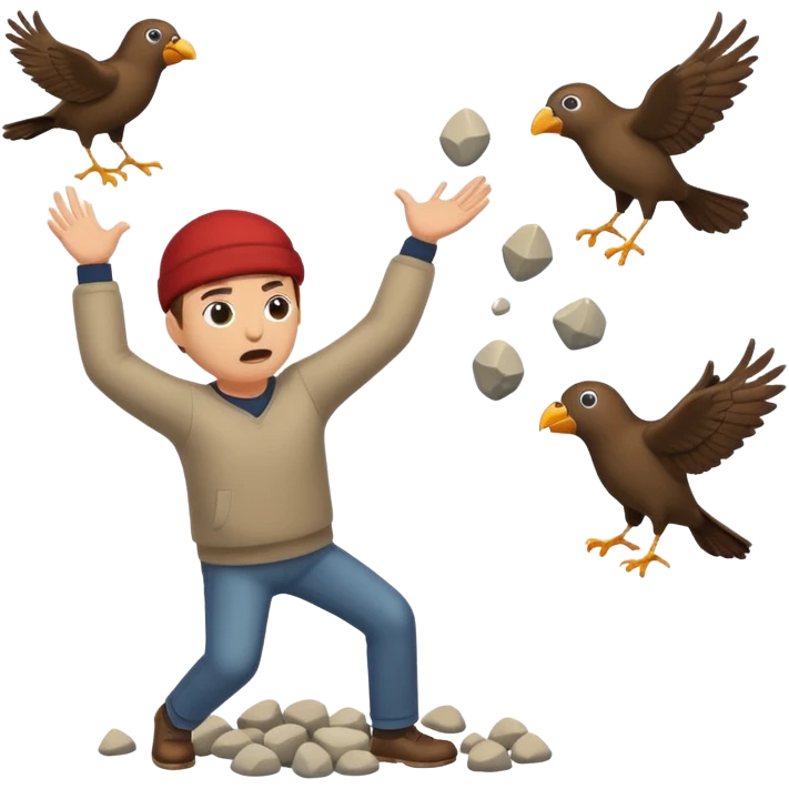 Killing two birds with one stone emoji