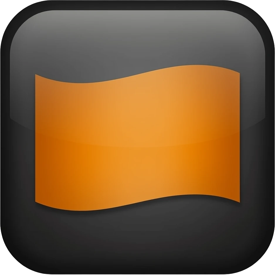 Whatsapp flag emoji orange hexaedar on a black flag emoji