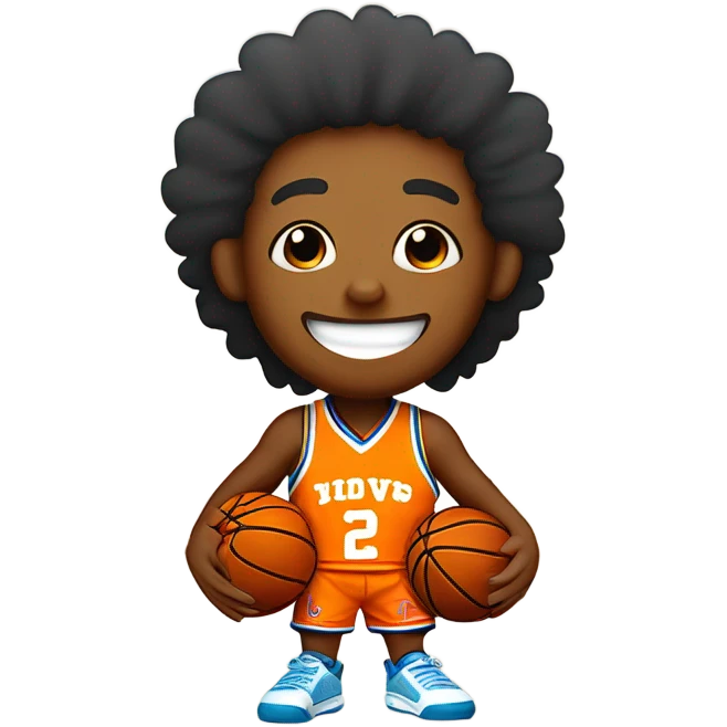Chicken nugget in a nuggets basketball uniform emoji