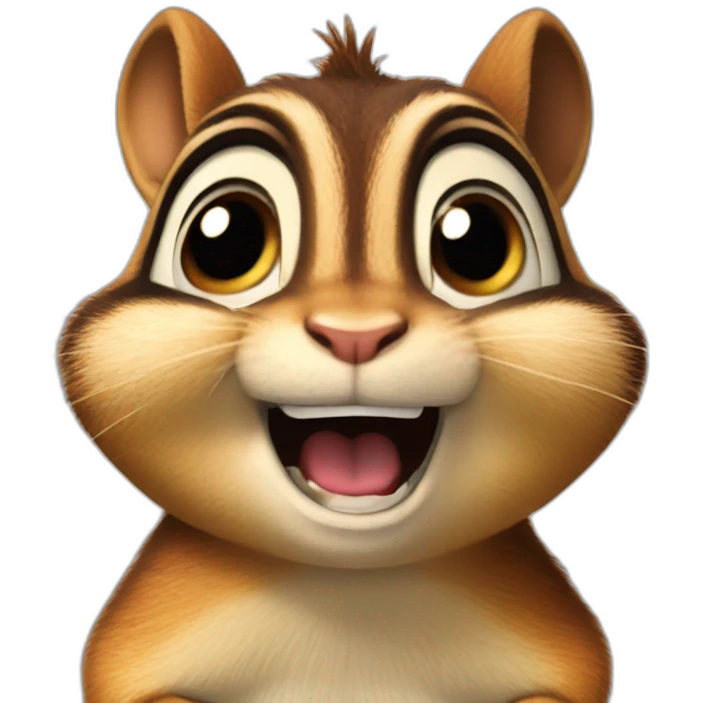 Surprised chipmunk meme emoji