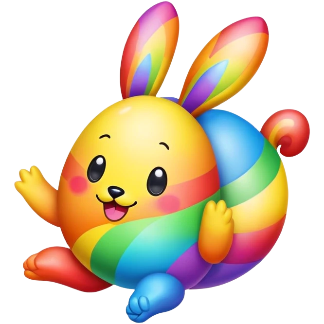 easter rainbow bouncy  poopmoji  emoji