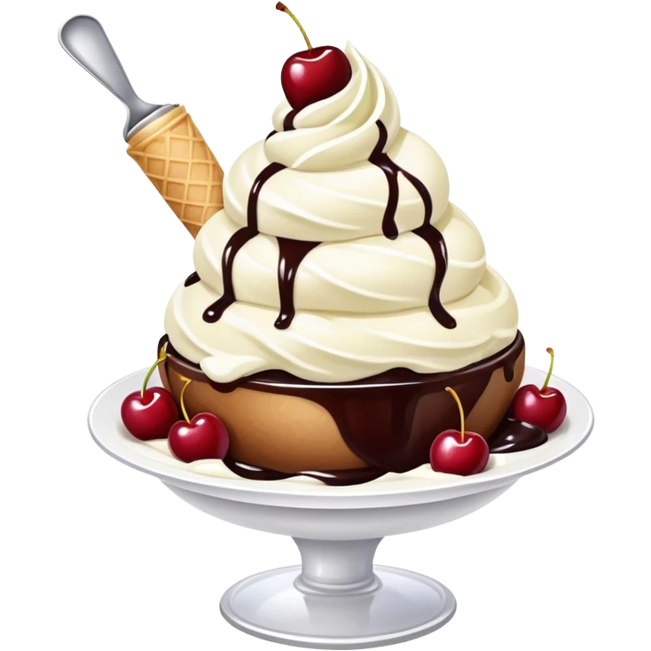 Ice cream sundae emoji
