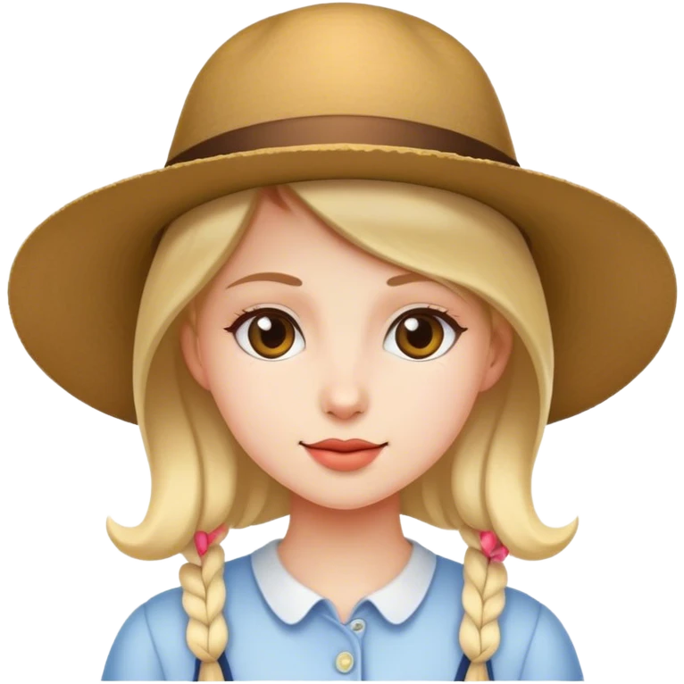 Girl wearing a hat emoji