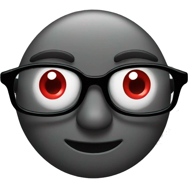 glasses with red eyes emoji