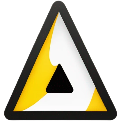 a yellow triangle with an exclamation symbol (!) in the middle emoji