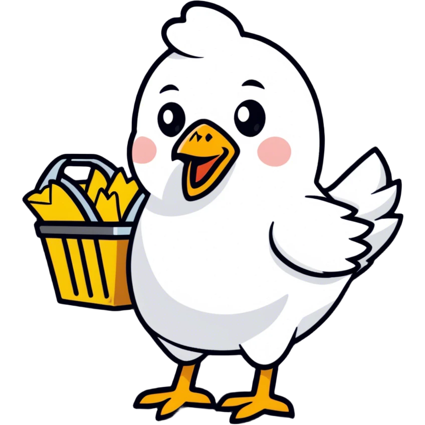 A chicken in a supermarket  emoji