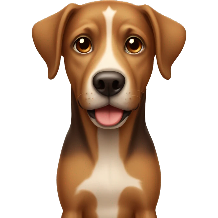 Light brown and dark brown dog  emoji