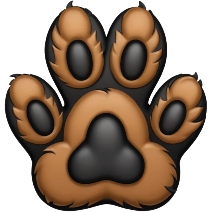 blcak paw emoji