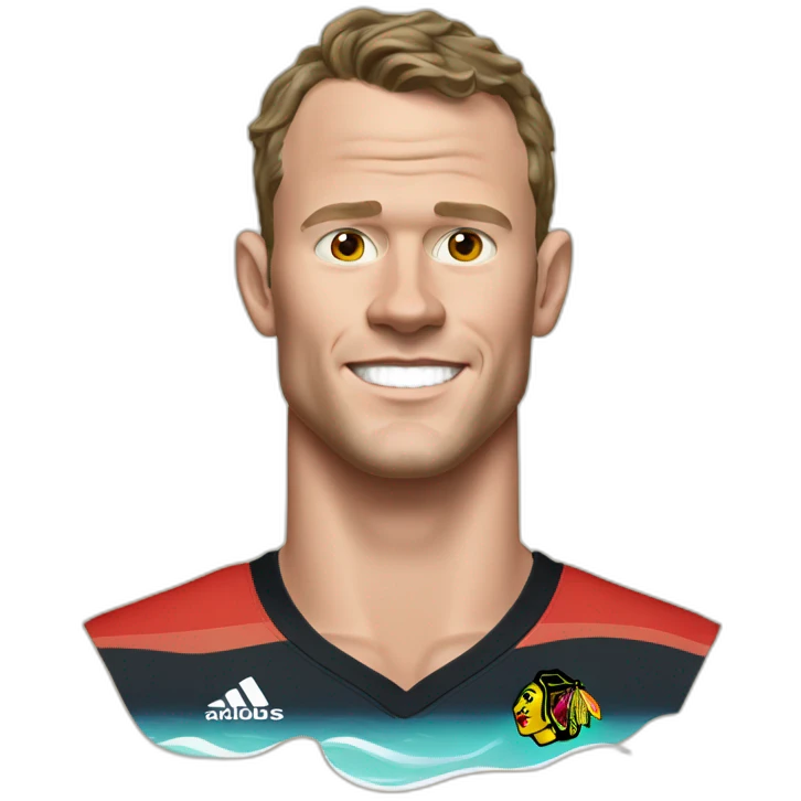 Jonathan Toews as beach bum emoji