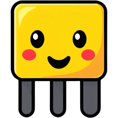 fun, expressive cartoon wall nail emoji, outlined emoji