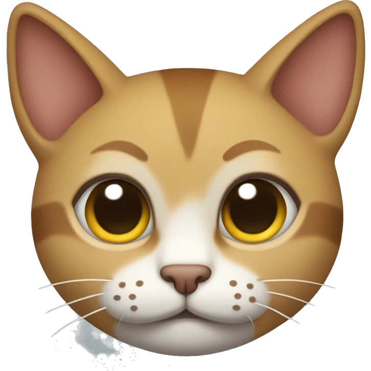 gato sonrojado y emocionado emoji