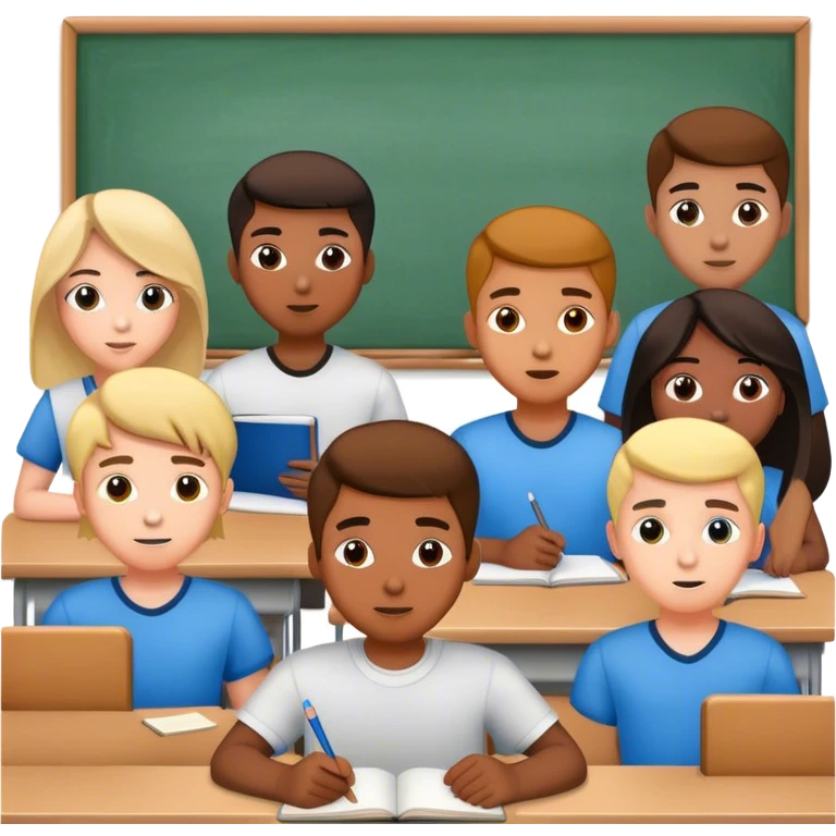 teenager male school class group emoji