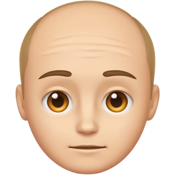 emoji of a human forehead, simple and clean cartoon style, only showing the upper part of the face from eyebrows to hairline emoji