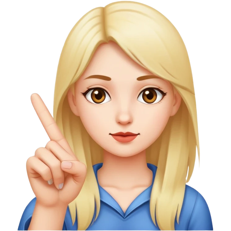 Girl with middle finger up emoji