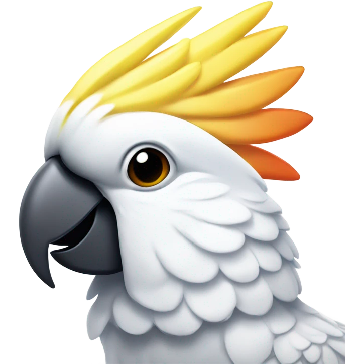 Cockatoo with lipgloss emoji