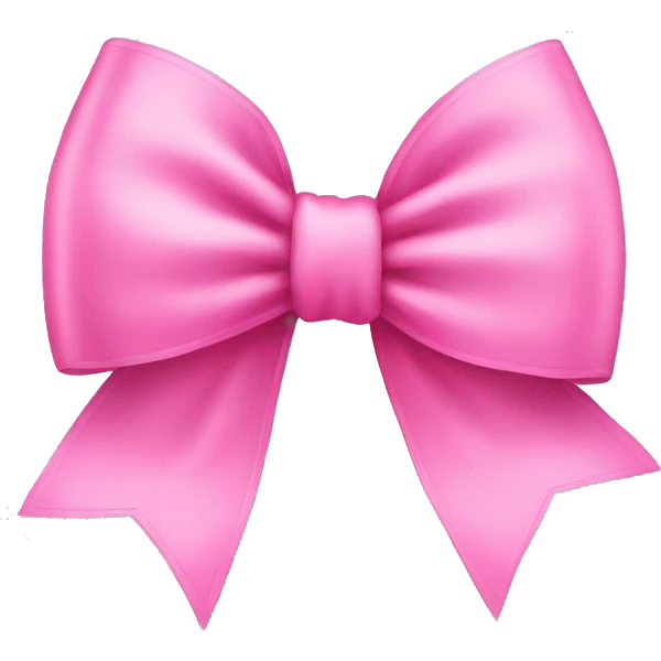 Pink bow super cute emoji