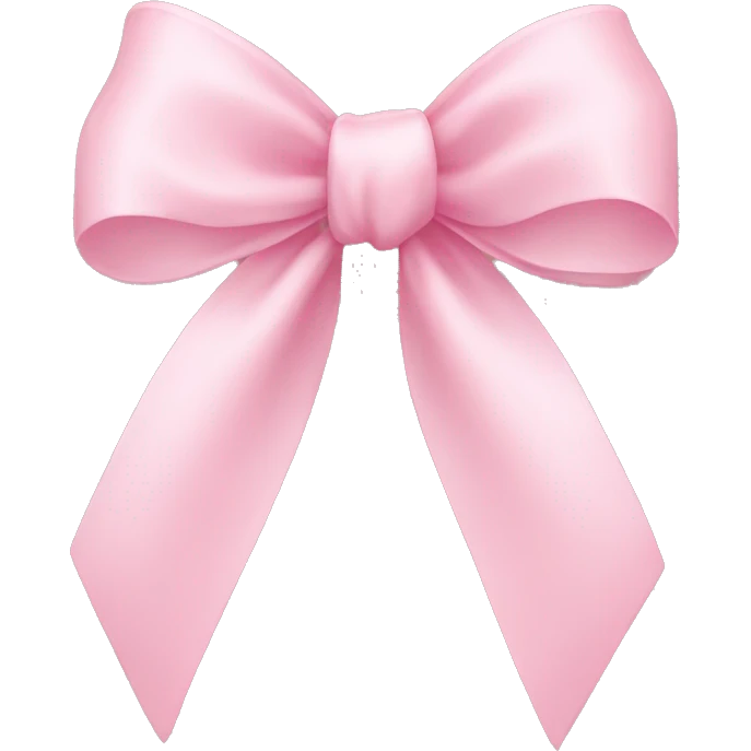 light pink ribbon bow emoji