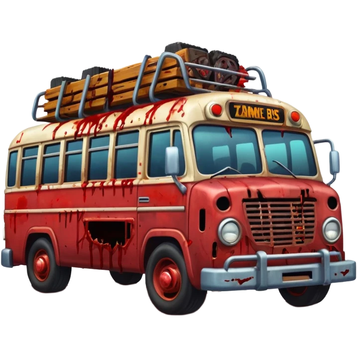 Zombie apocalypse bus..... in the style of your bleeding skull art. More blood and a zombies stuck to the grill that have been ran over. And chainsaws mounted to it to kill more zombies emoji