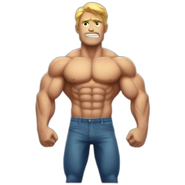 Muscle man emoji