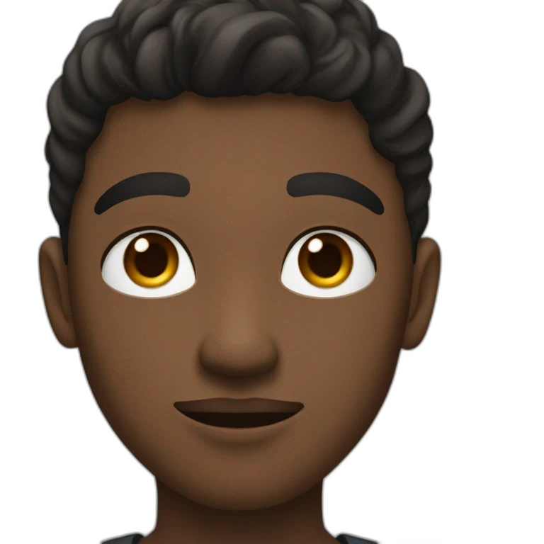 Jeune homme noir fermant les yeux en buvant du thé emoji