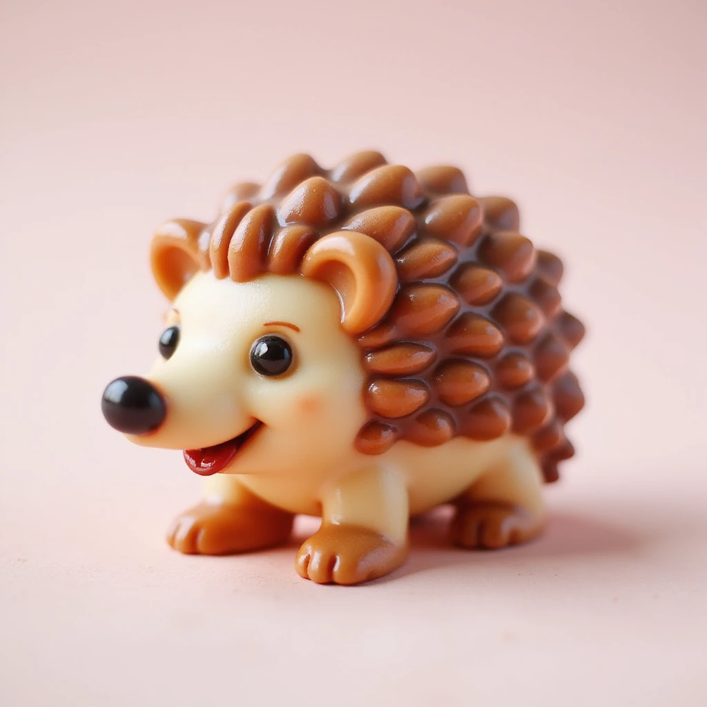 realistic candy shaped like a cute hedgehog, photorealistic style emoji