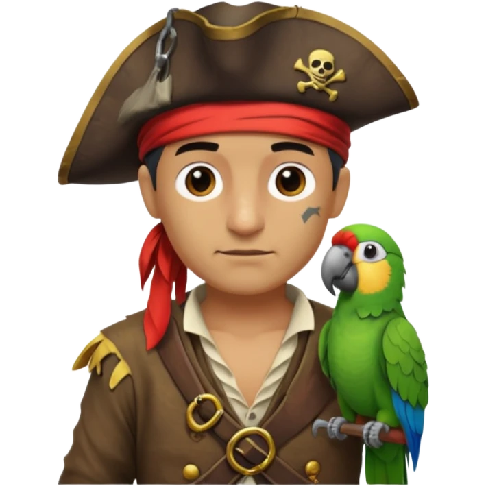 pirate and parrot emoji