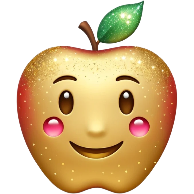 3D Apple-style emoji of fine, tiny glitter dust, sparkling brightly like magical dust. Small particles, glossy, smooth, soft shadows, white background.

 emoji