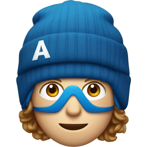 Shaun White wearing a blue A’s hat emoji