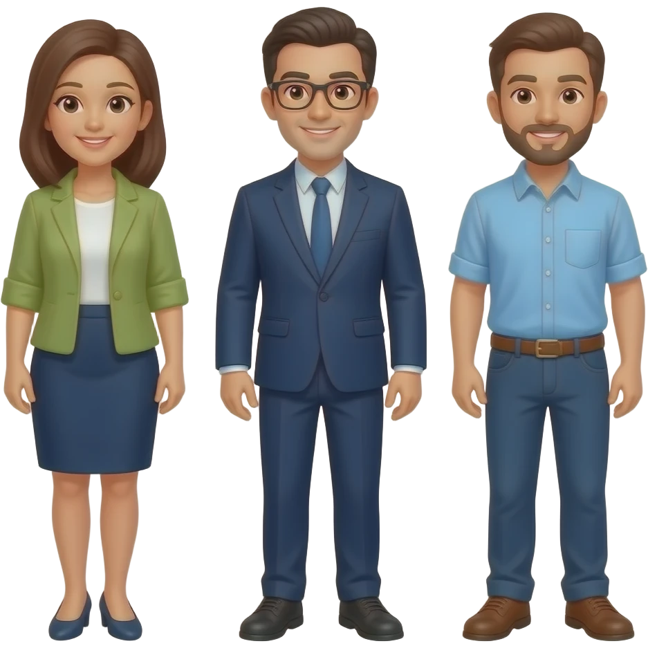 3 amigos (1 designer, 1 developper, 1 QA) emoji