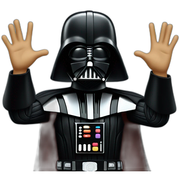 Darthvader hype hands in the air emoji