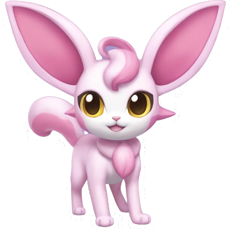 Kawaii Sylveon-Mew-Espeon-Pokémon full body emoji
