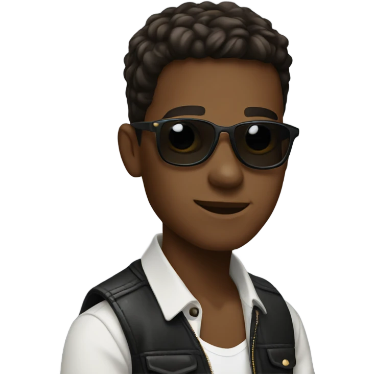 stylish boy with sunglasses emoji