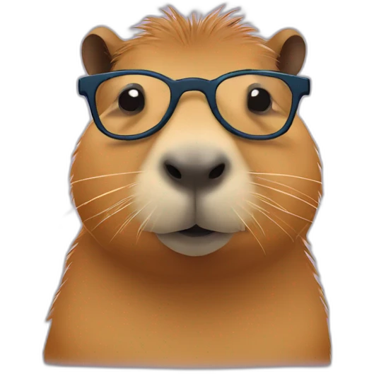 Capybara in glasses emoji
