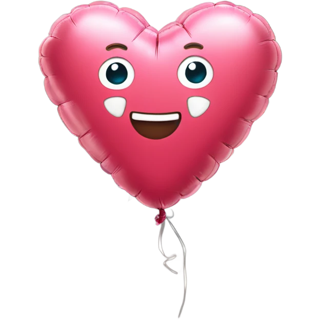Mylar balloon heart emoji