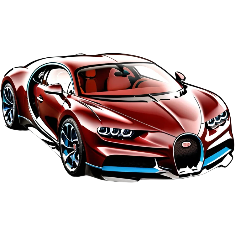 Burgundy Bugatti Chiron car emoji